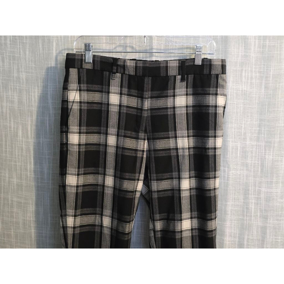 Women's Gap Tailored Crop Pants Size 6R Black and White Plaid - Picture 3 of 8
